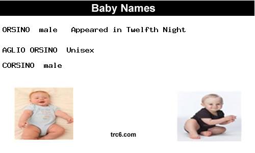 orsino baby names